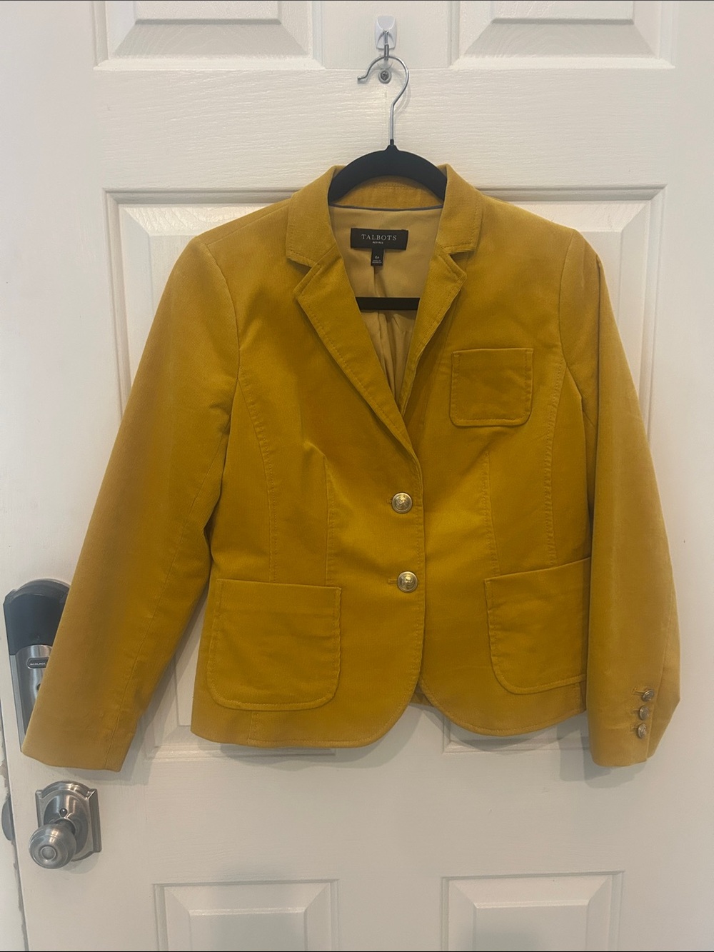 Talbots petites micro-corduroy blazer EUC